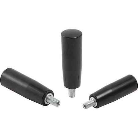 Kipp Taper Grip Revol Size:2 D=M08X13, D1=23, Thermoset High Polish Blk, Comp:Steel Comp:Blue-Passivated K1201.0823